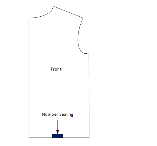 Numbering garments - shirt's front panel